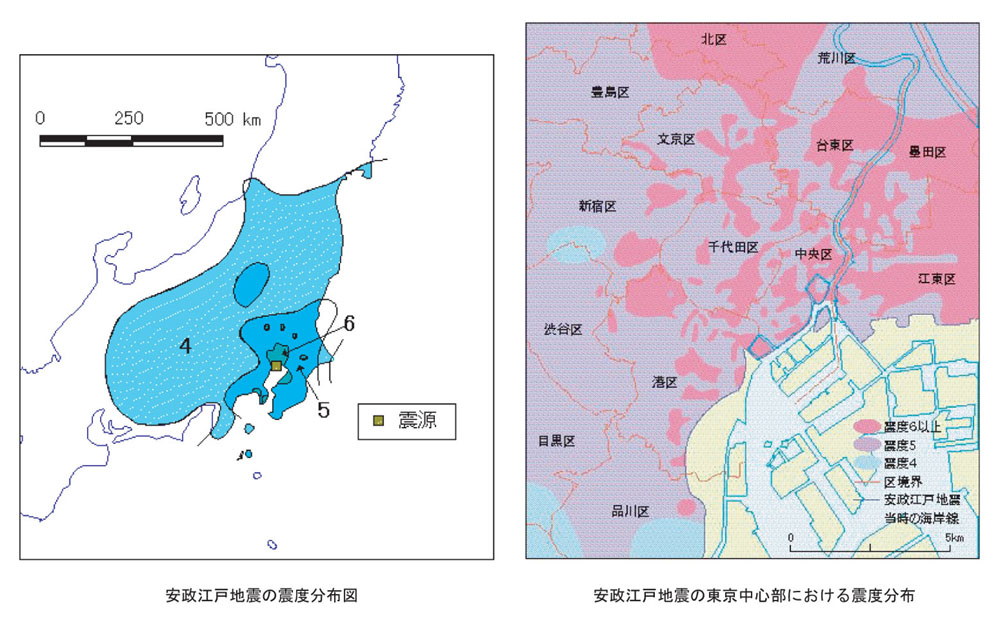 図18 1855年11月11日の地震（安政江戸地震）の震度