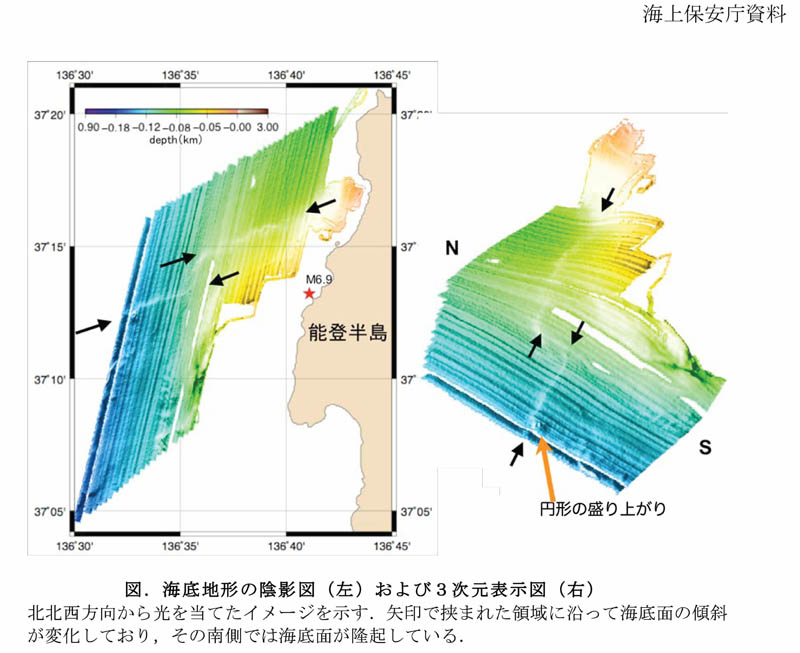 Hill Shading Image Of The Ocean Floor Topography Left And Three