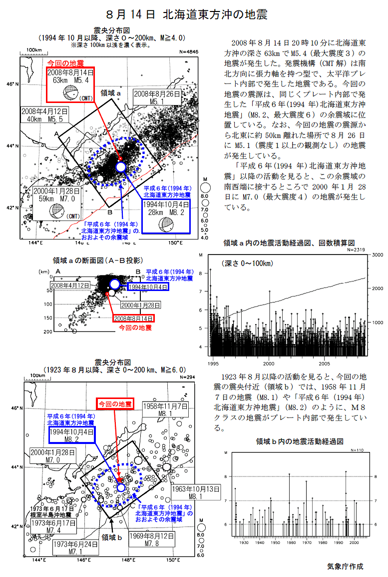 地震だ! 9日01時08分ころ、震度4の地震がありました。震源地は