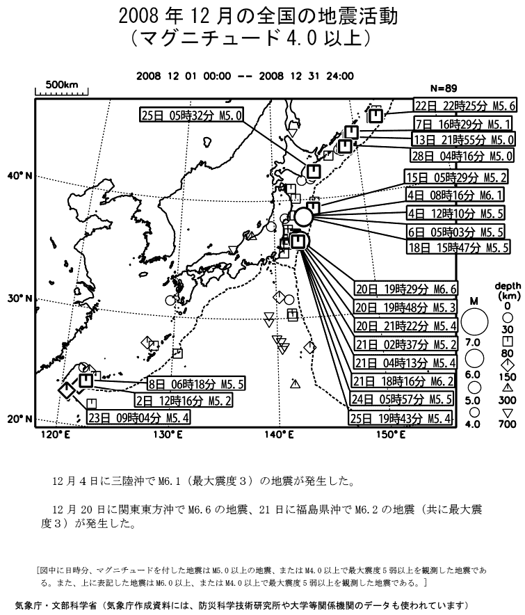 最大 マグニチュード 東日本大震災の震度（マグニチュード）について