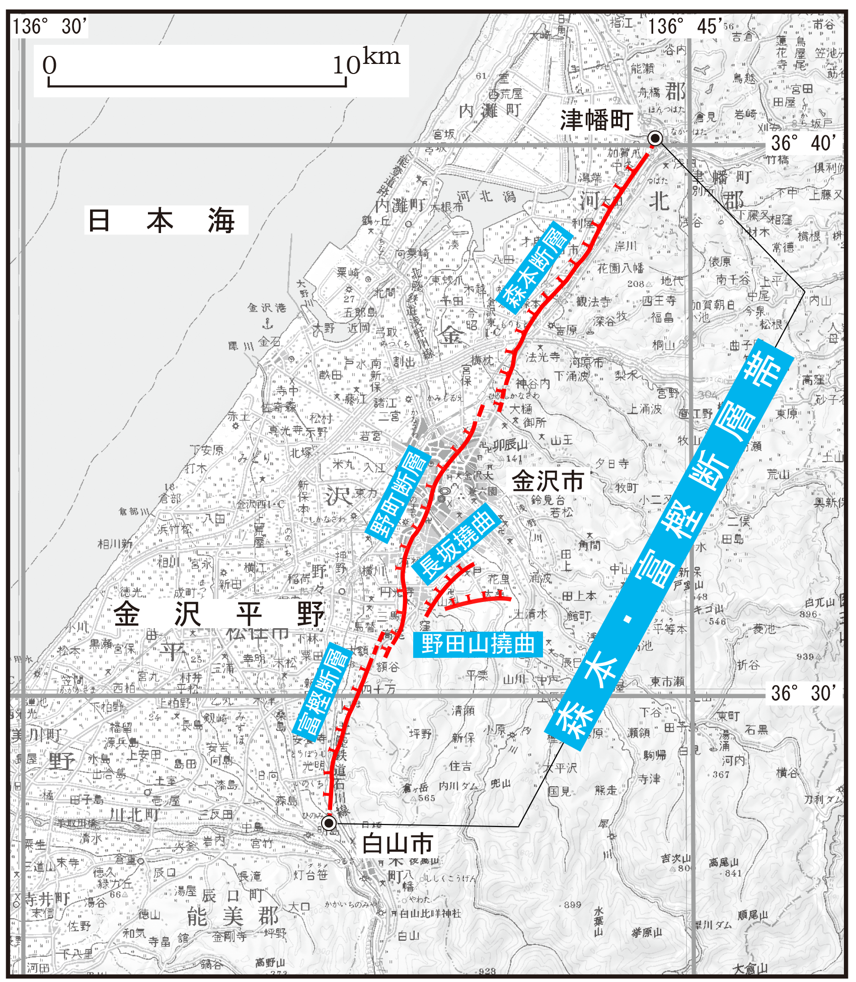 森本・富樫断層帯の長期評価の一部改訂について | 地震本部