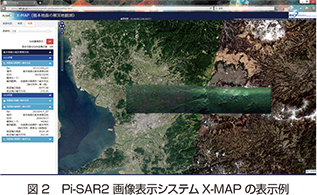 図2　Pi-SAR2画像表示システムX-MAPの表示例
