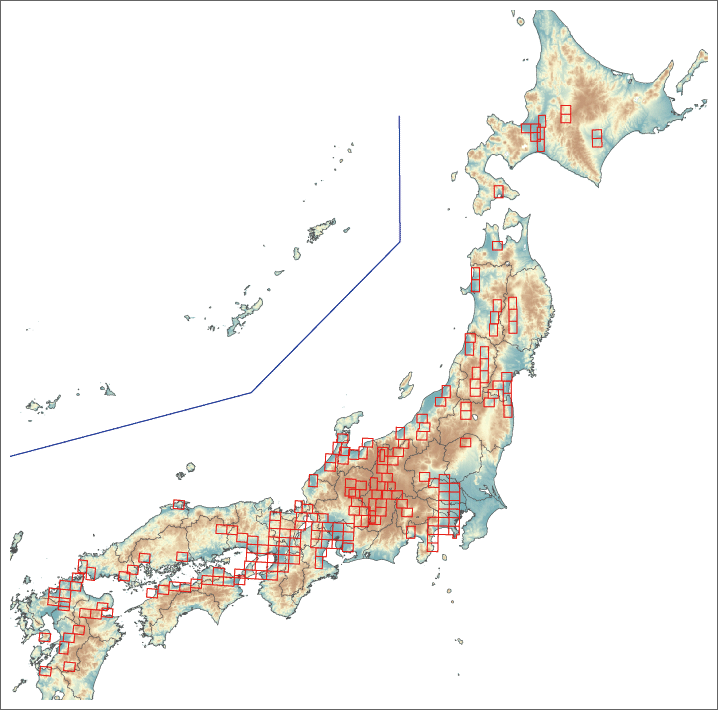 図1　活断層図（都市圏活断層図）の公表状況（平成30年（2018 年）6 月現在）